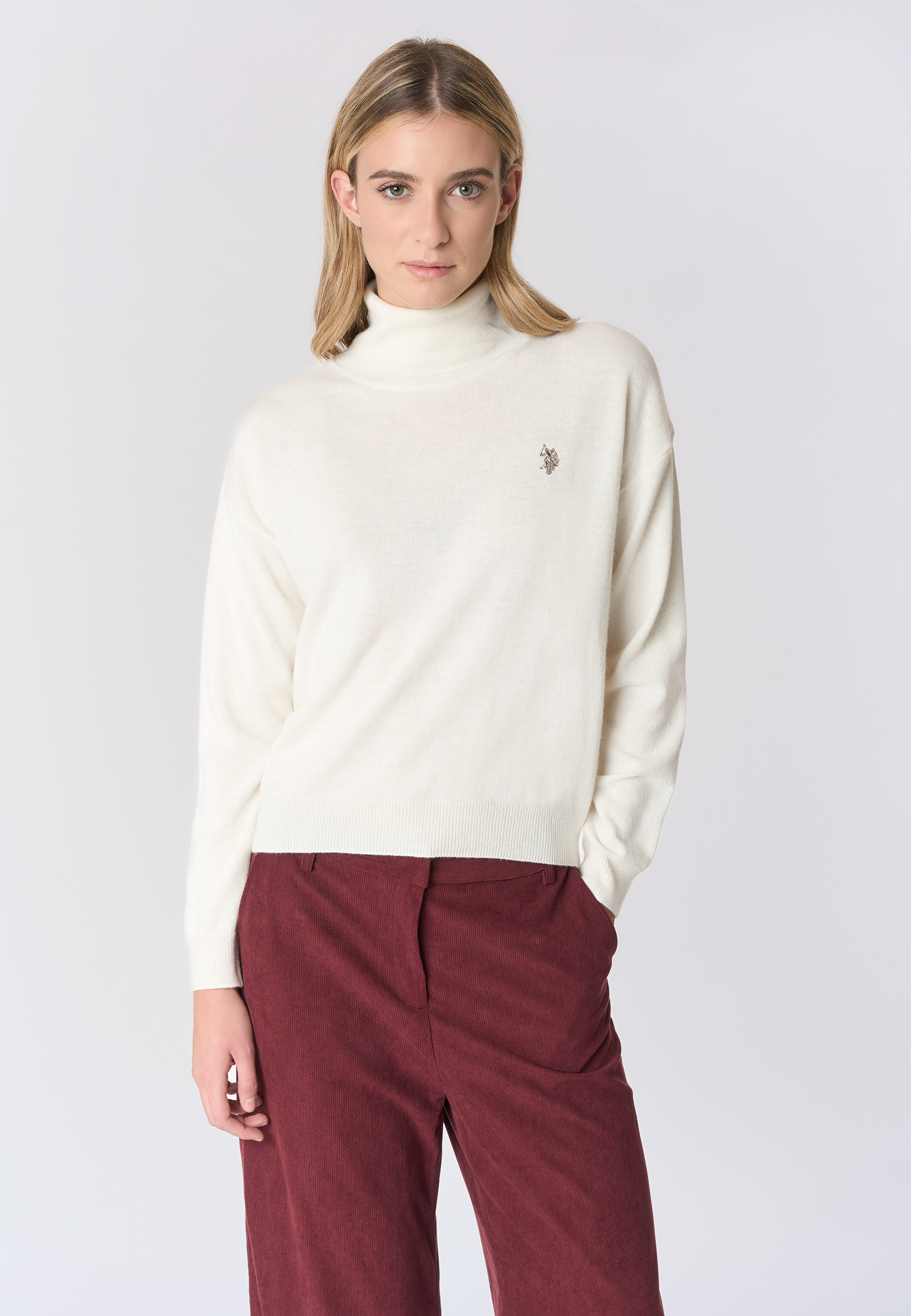 Maglia dolcevita misto lana e cashmere