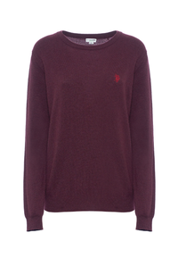 Maglia girocollo misto lana e cashmere
