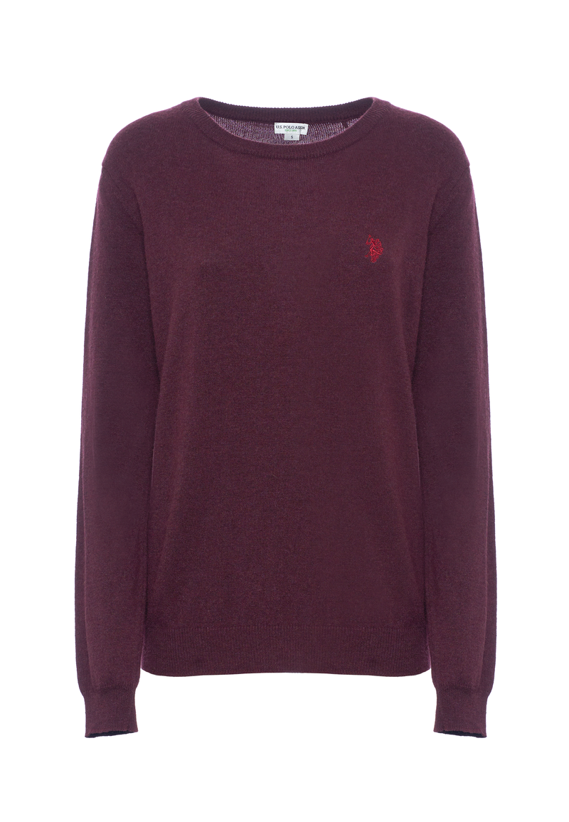 Maglia girocollo misto lana e cashmere