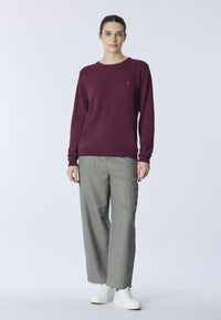 Maglia girocollo misto lana e cashmere