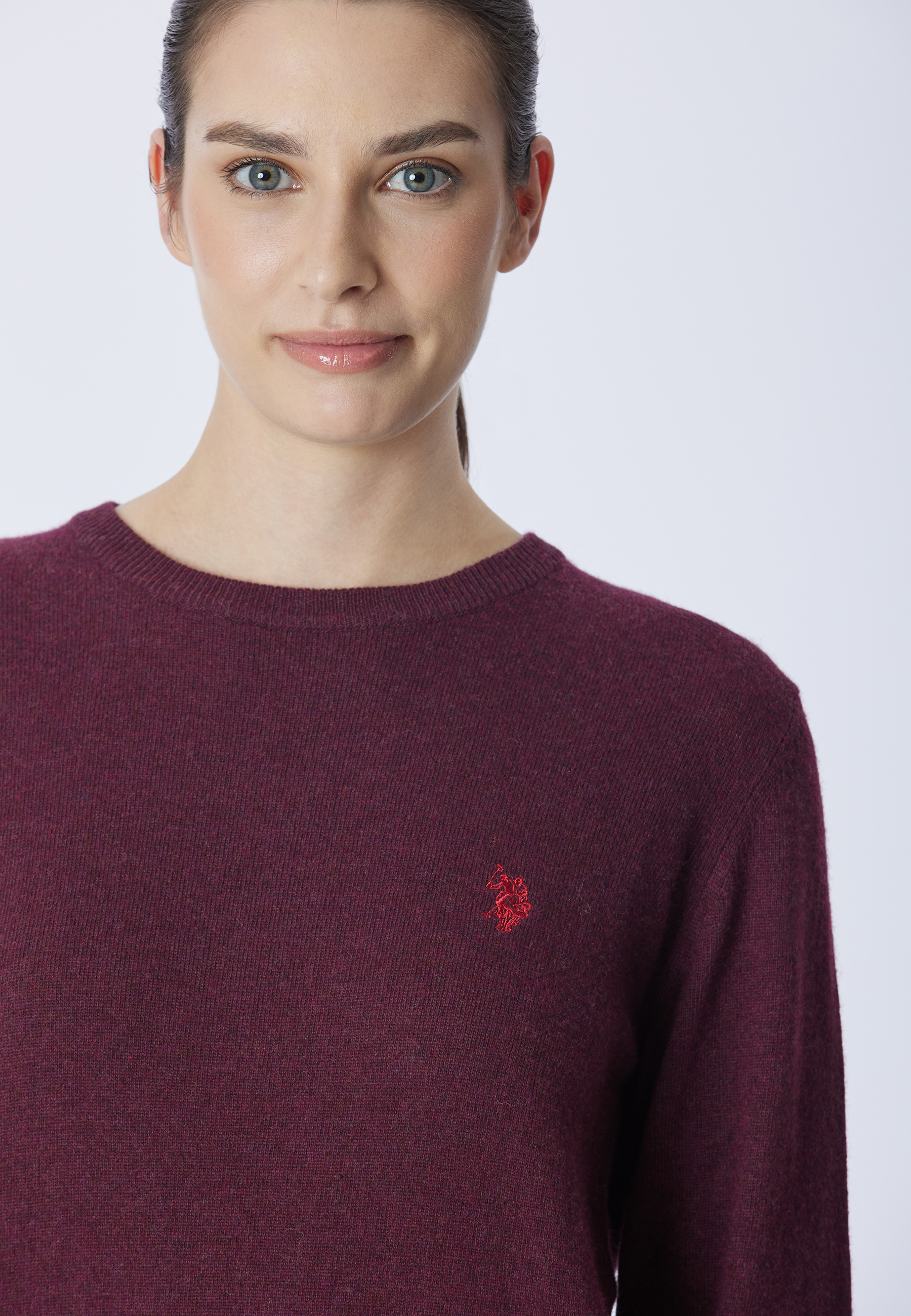 Maglia girocollo misto lana e cashmere