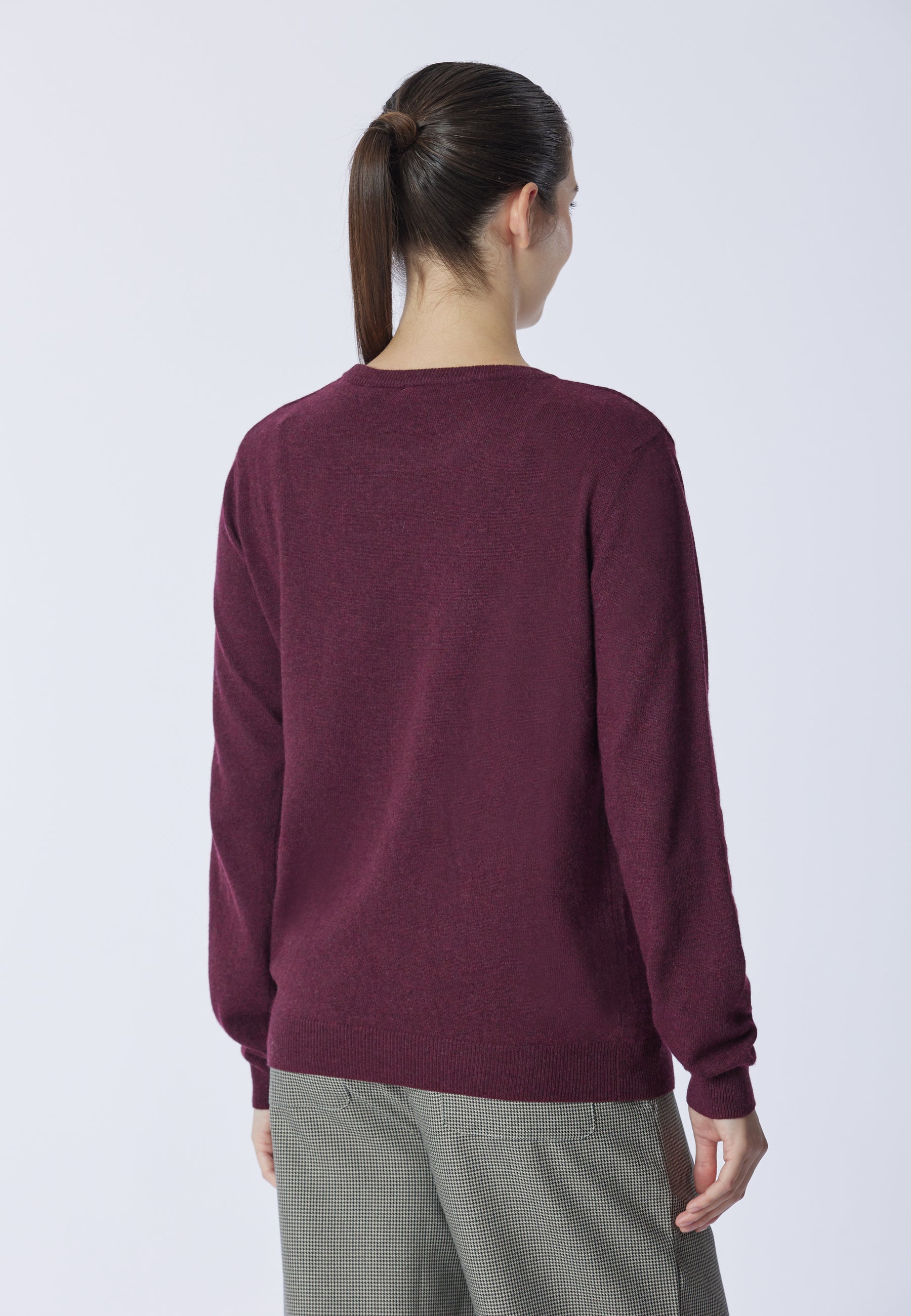Maglia girocollo misto lana e cashmere