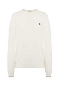 Maglia girocollo misto lana e cashmere