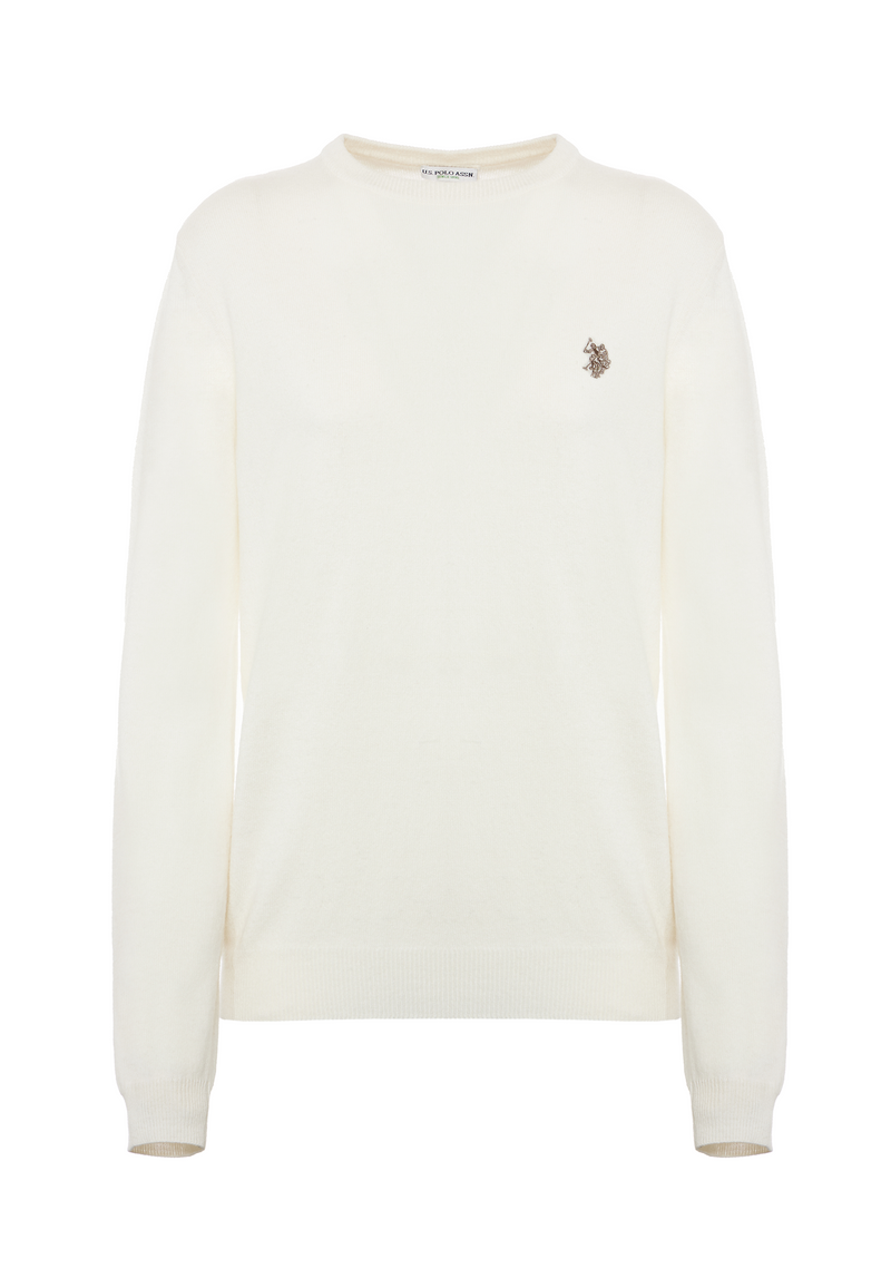 Maglia girocollo misto lana e cashmere