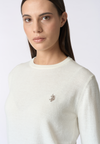 Maglia girocollo misto lana e cashmere