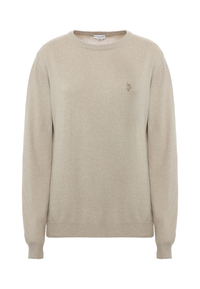 Maglia girocollo misto lana e cashmere