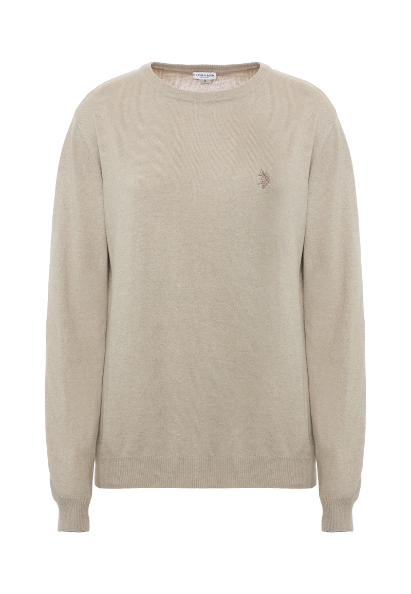 Maglia girocollo misto lana e cashmere