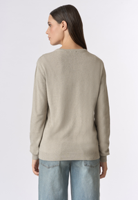 Maglia girocollo misto lana e cashmere