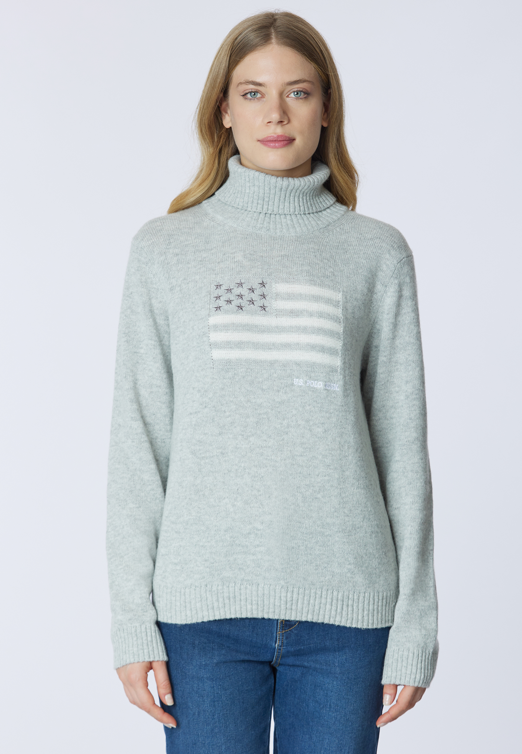 Maglia dolcevita con bandiera