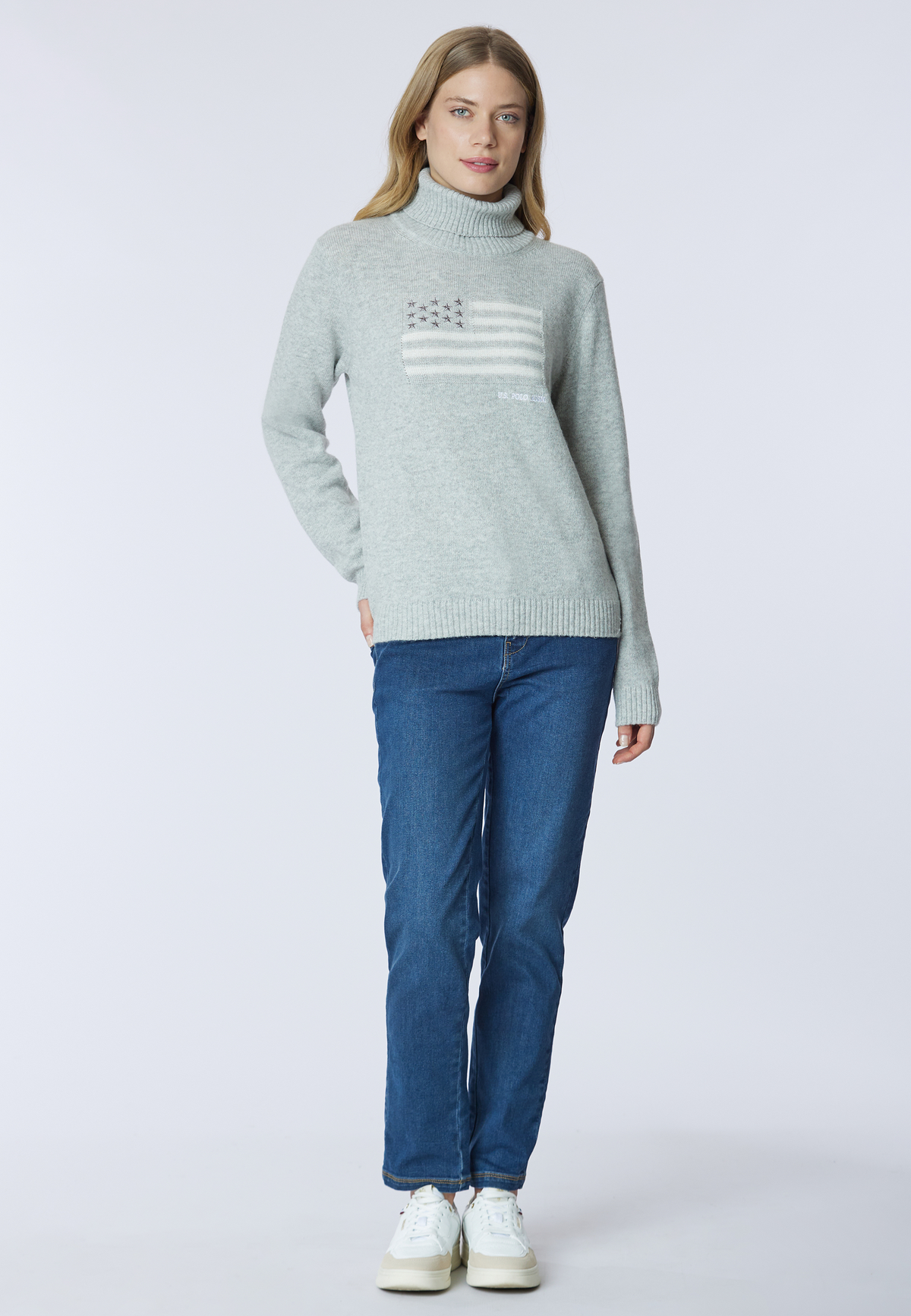 Maglia dolcevita con bandiera