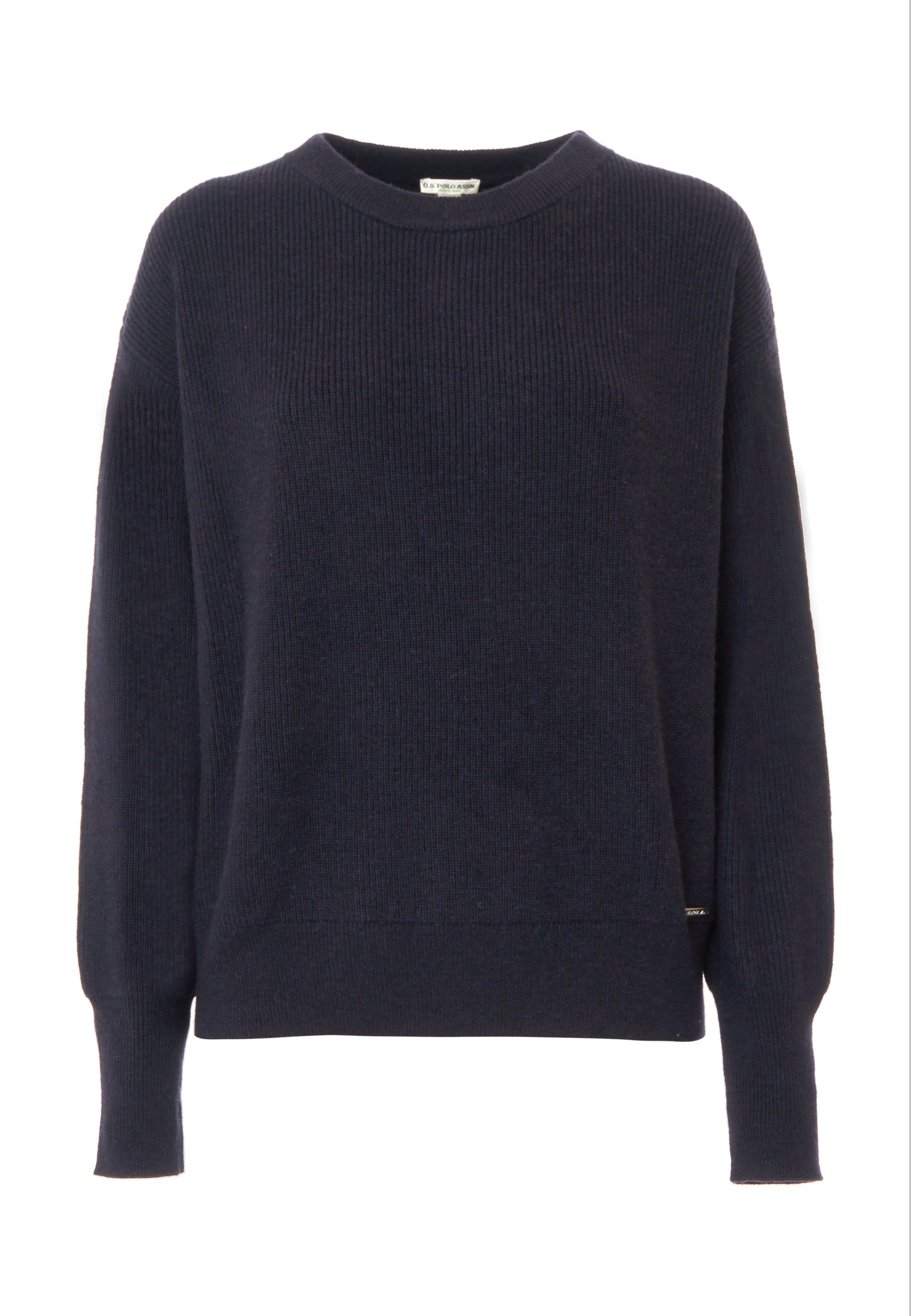 Maglia girocollo a costa inglese