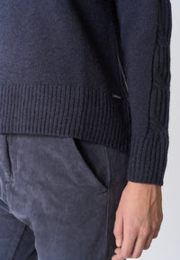 Maglia girocollo a costa inglese