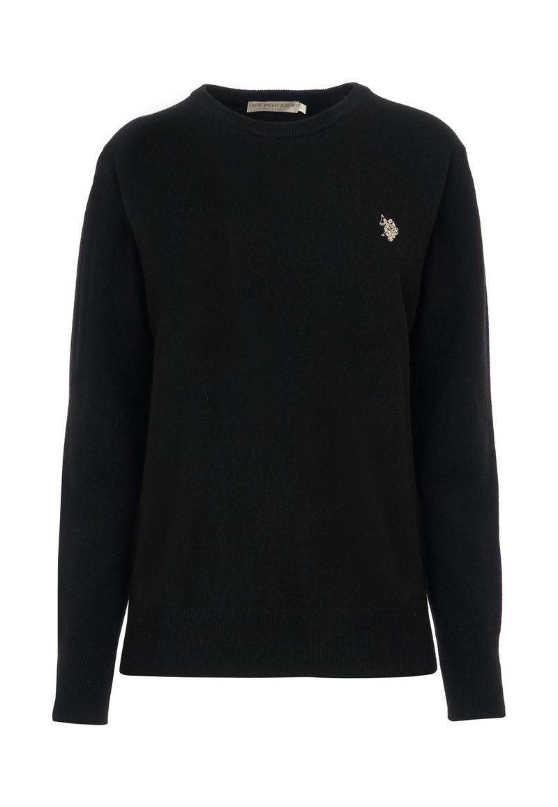 Maglia girocollo misto lana e cashmere