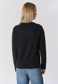 Maglia girocollo misto lana e cashmere