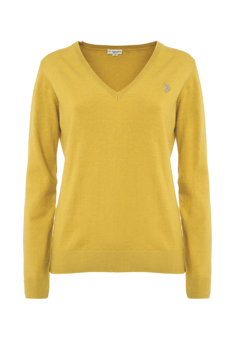 Maglia scollo a V con logo