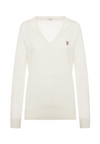 Maglia scollo a V con logo