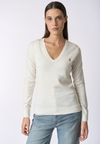 Maglia scollo a V con logo