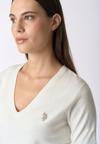 Maglia scollo a V con logo