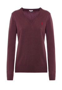 Maglia scollo a V con logo