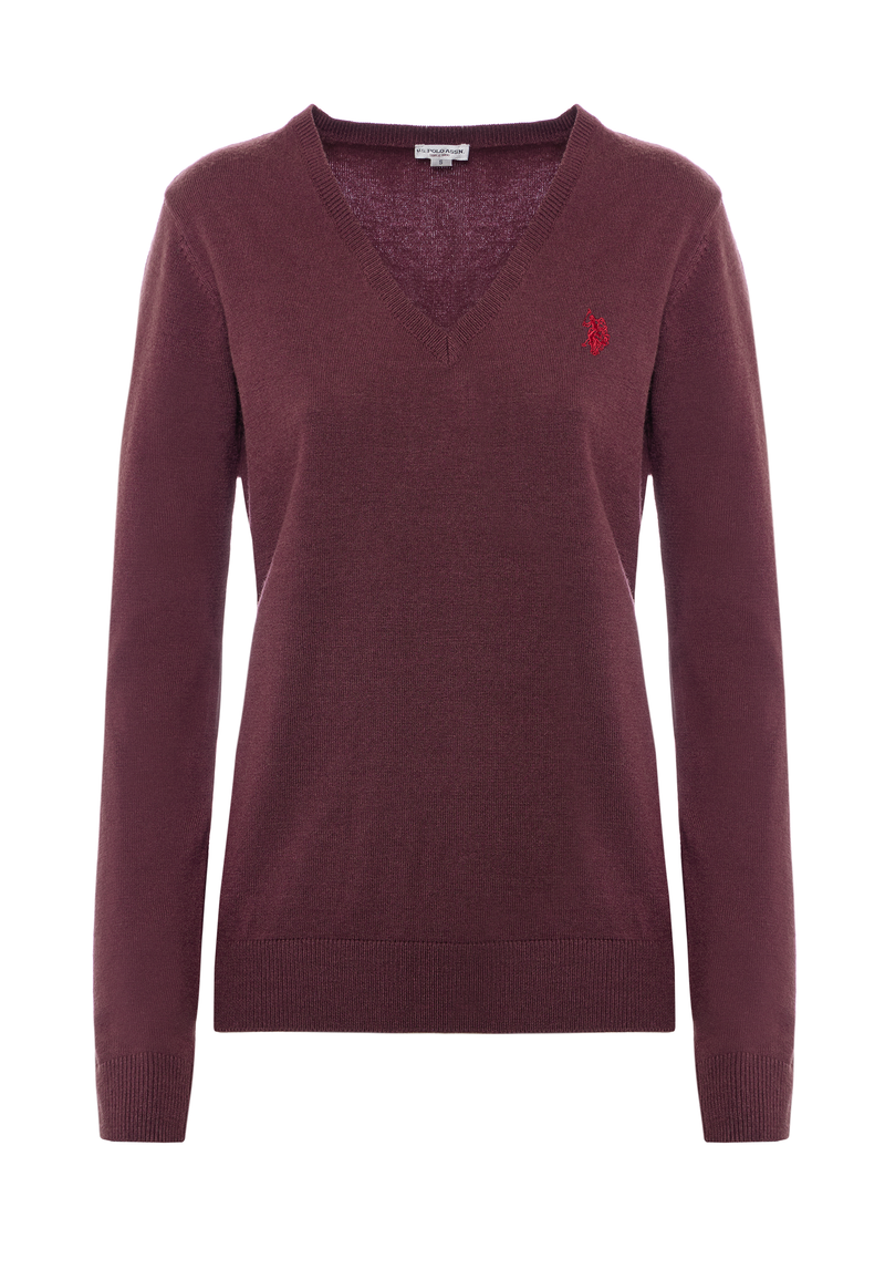 Maglia scollo a V con logo