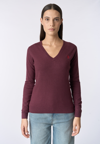 Maglia scollo a V con logo
