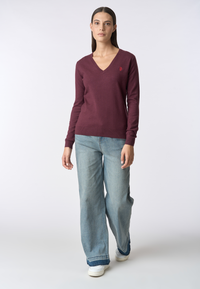 Maglia scollo a V con logo