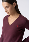 Maglia scollo a V con logo