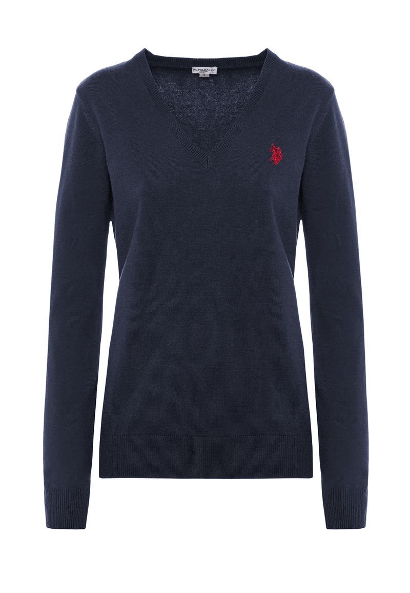 Maglia scollo a V con logo