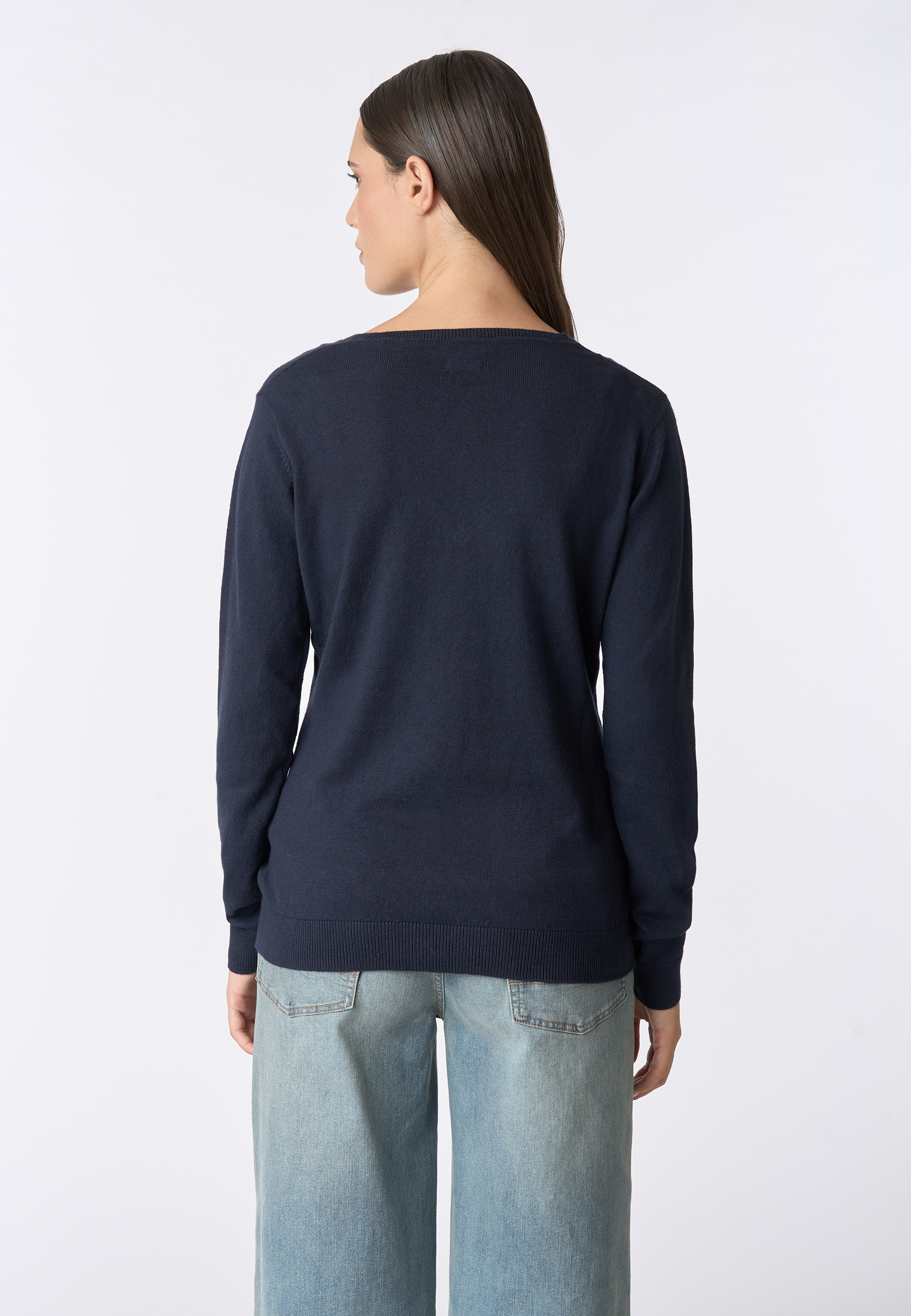 Maglia scollo a V con logo