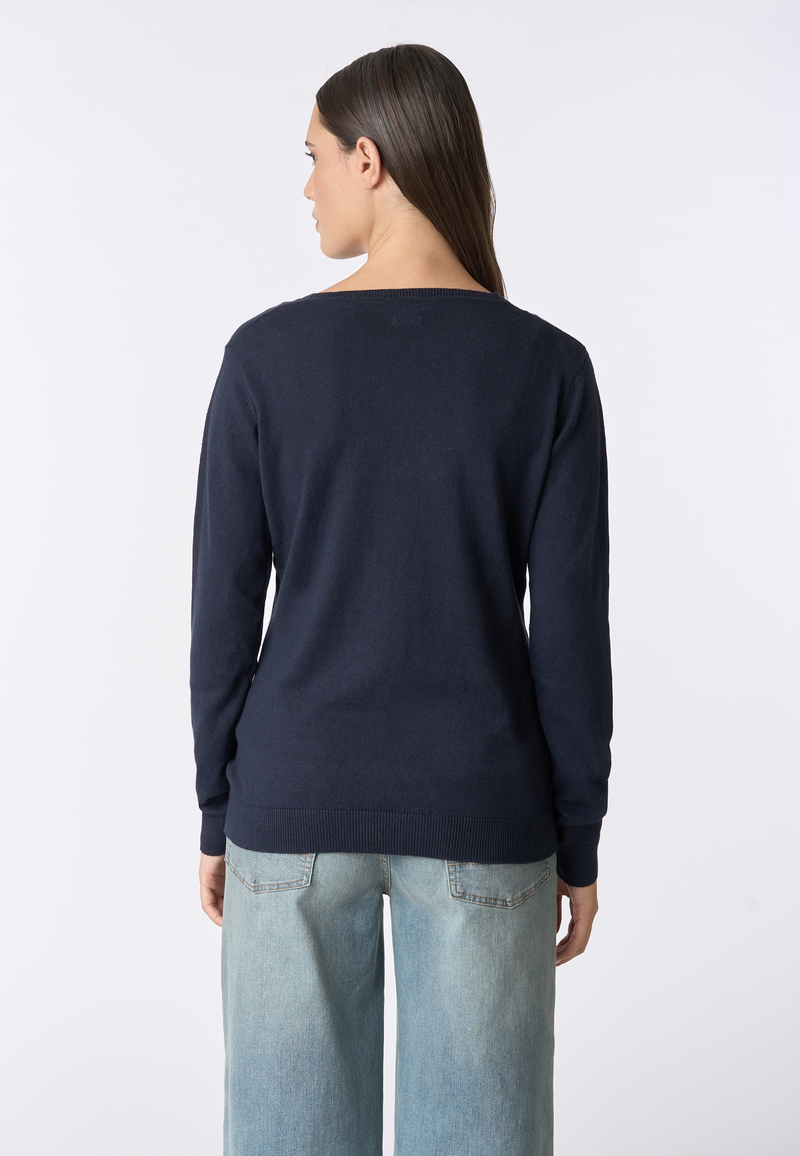 Maglia scollo a V con logo