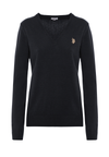 Maglia scollo a V con logo