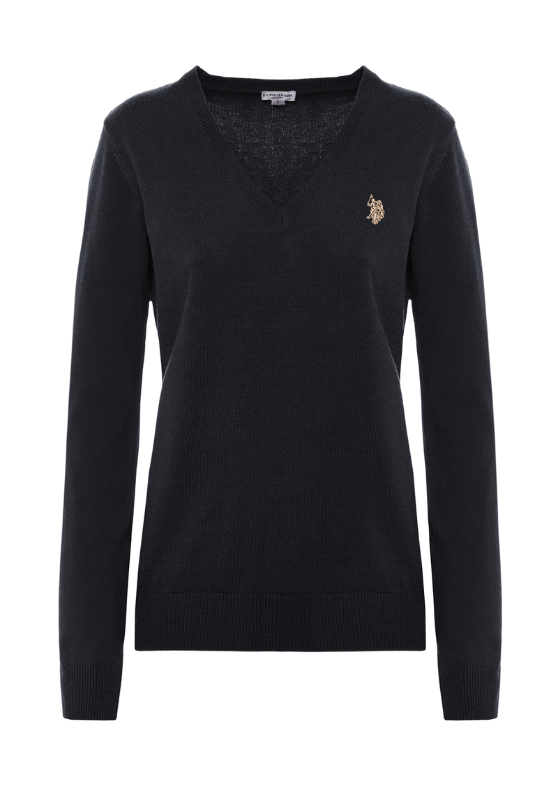 Maglia scollo a V con logo
