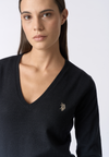 Maglia scollo a V con logo