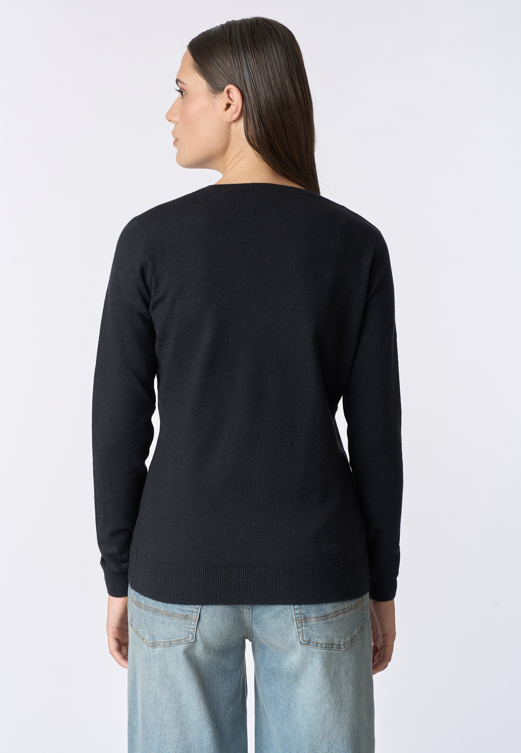 Maglia scollo a V con logo