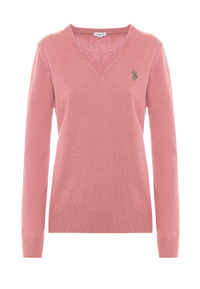 Maglia scollo a V con logo