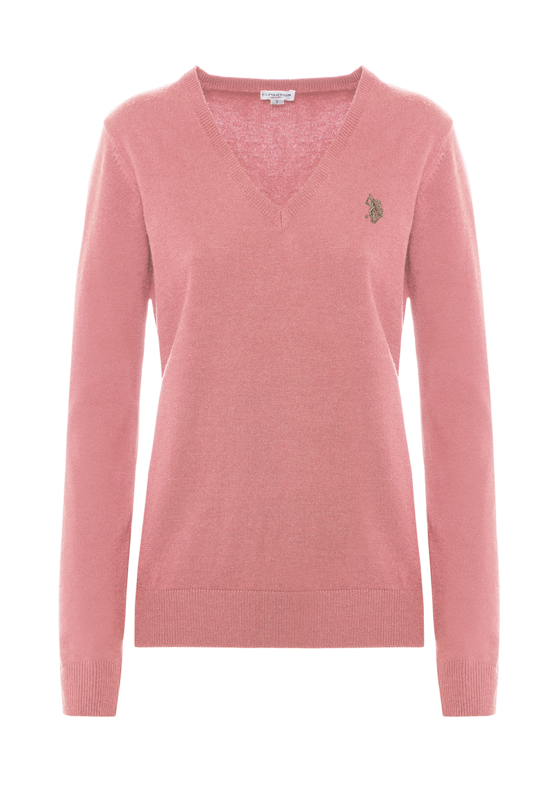 Maglia scollo a V con logo