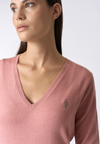 Maglia scollo a V con logo