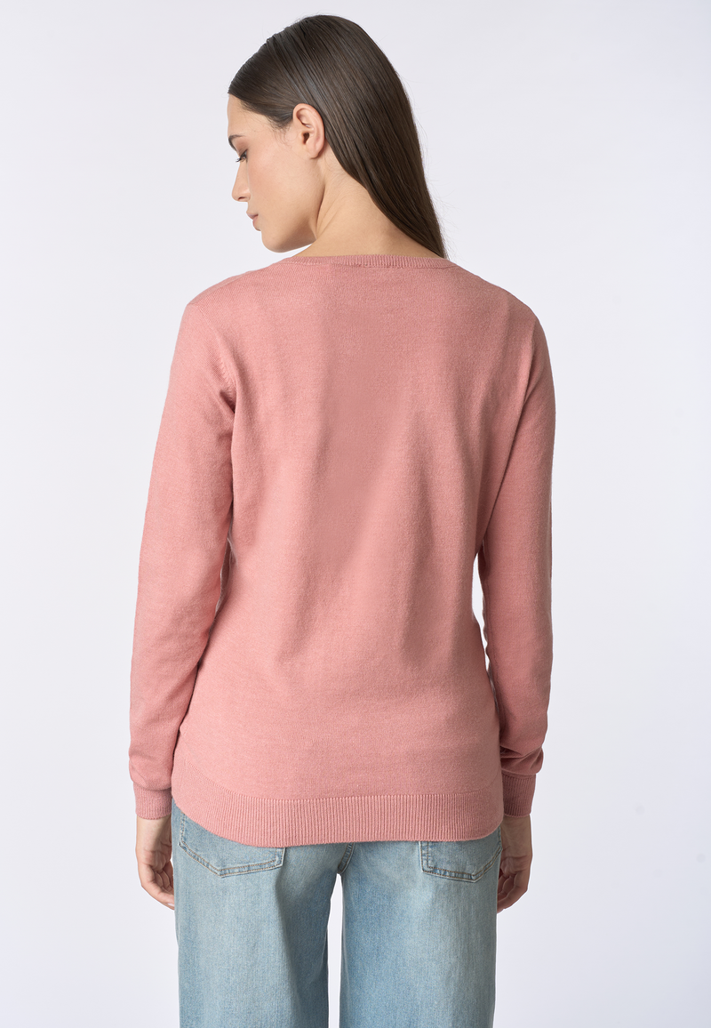 Maglia scollo a V con logo