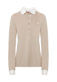 Polo shirt a maniche lunghe micro piquet stretch