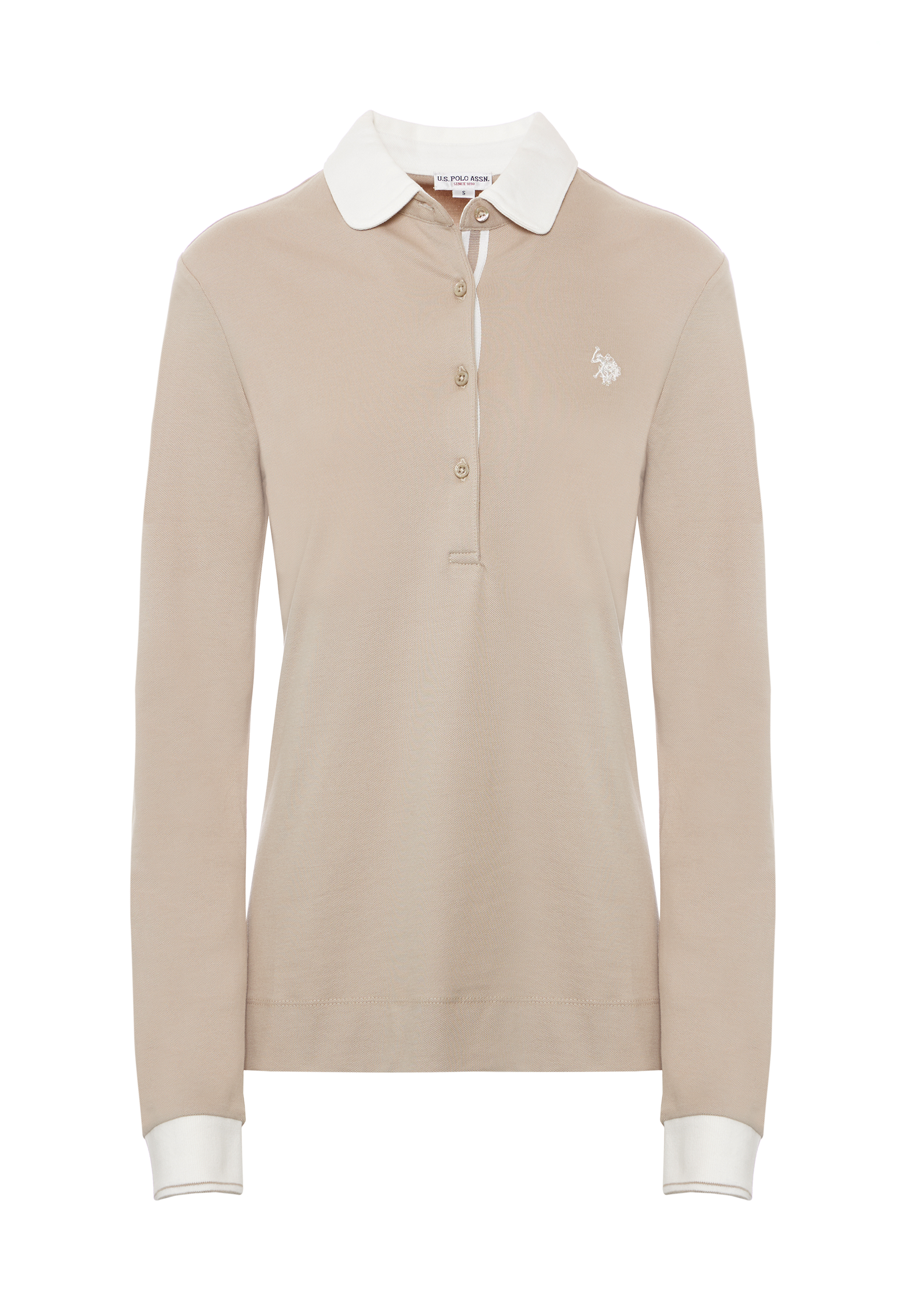 Polo shirt a maniche lunghe micro piquet stretch