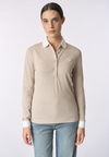 Polo shirt a maniche lunghe micro piquet stretch