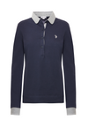 Polo shirt a maniche lunghe micro piquet stretch