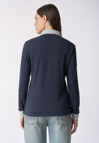 Polo shirt a maniche lunghe micro piquet stretch