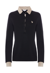 Polo shirt a maniche lunghe micro piquet stretch