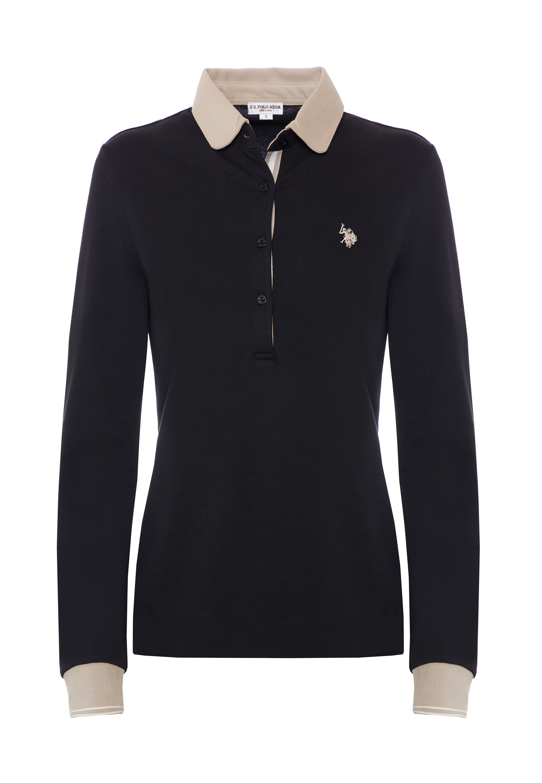 Polo shirt a maniche lunghe micro piquet stretch