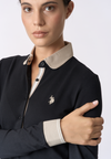 Polo shirt a maniche lunghe micro piquet stretch