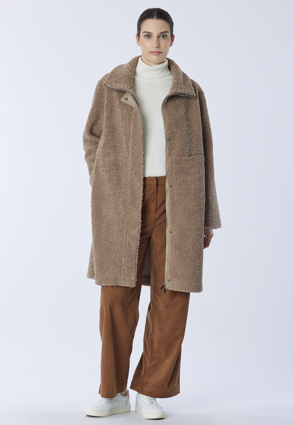 Giacca teddy midi