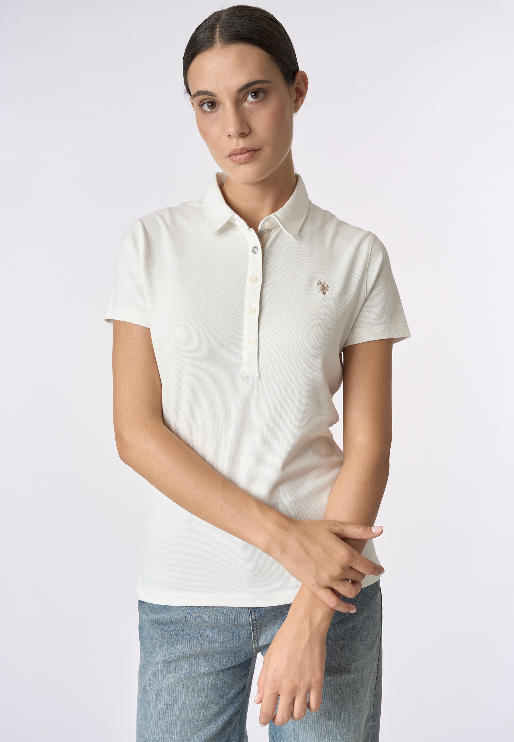 Polo shirt a maniche corte micro piquet stretch