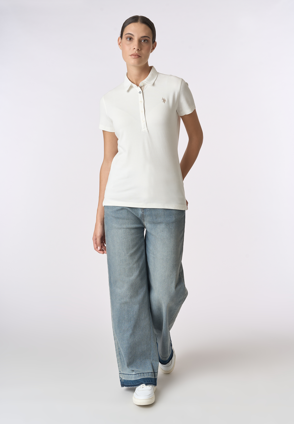 Polo shirt a maniche corte micro piquet stretch