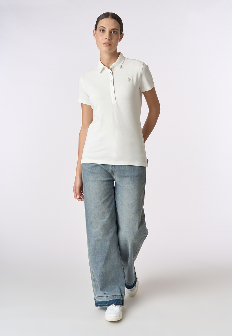 Polo shirt a maniche corte micro piquet stretch